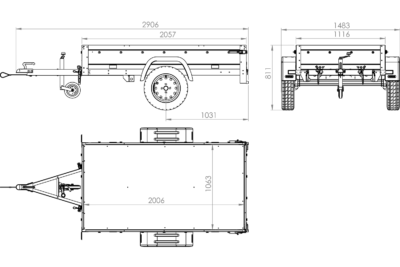 Anhänger Garden Trailer 200 KIPP 200×106 cm 750 kg – Bild 3