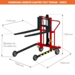 Geländestapler – Max. Hubhöhe 840 mm – Max. Tragfähigkeit 250 kg – Bild 2