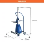 Halbelektrischer Stapler aus Aluminium/Edelstahl – Max. Hubhöhe 1535 mm – Max. Tragfähigkeit 250 kg – Bild 2