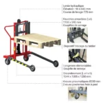 Geländestapler – Max. Hubhöhe 840 mm – Max. Tragfähigkeit 250 kg – Bild 3