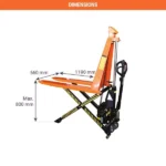 Manueller Hochhubwagen mit Waage – Max. Tragfähigkeit 1000 kg – Bild 2