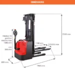 Elektrischer Stapler mit Initialhub – Max. Hubhöhe 3130 mm – Max. Tragfähigkeit 1600 kg – Bild 2