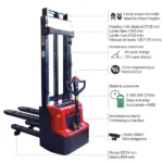 Elektrischer Stapler mit Initialhub – Max. Hubhöhe 3130 mm – Max. Tragfähigkeit 1600 kg – Bild 3