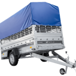 Autotransportanhänger auf Federn 264×125 UNITRAILER FORCE 264/R KIPP mit Gitterwänden, H-800 Rahmen