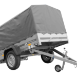 Einachsanhänger 200×125 UNITRAILER GARDEN 201 KIPP mit H-800 Rahmen und grauer Plane