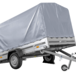 Einachsanhänger 264×150 UNITRAILER GARDEN 265 KIPP mit Rahmen H-1100 und grauer Plane