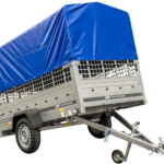 Planenanhänger 230×125 Garden Trailer 230 KIPP mit Laubgitteraufsatz,, Hochspriegel und Stützrad