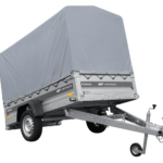 Ungebremster Anhänger 230×125 UNITRAILER FORCE 230 KIPP mit H-1100 Rahmen und grauer Hochplane