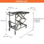 Elektrischer Edelstahl-Hubtisch – Edelstahl-Plattform – Max. Tragfähigkeit 100 kg – Bild 2