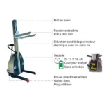 Halbelektrischer Stahl-Stapler – Max. Hubhöhe 2000 mm – Max. Tragfähigkeit 200 kg – Bild 3