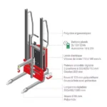 Halbelektrischer Stapler mit Ausleger – Max. Hubhöhe 1400 mm – Max. Tragfähigkeit 150 kg – Bild 3
