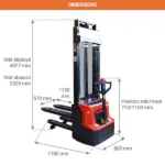 Elektrischer Stapler – Max. Hubhöhe 3514 mm – Max. Tragfähigkeit 1200 kg – Bild 2
