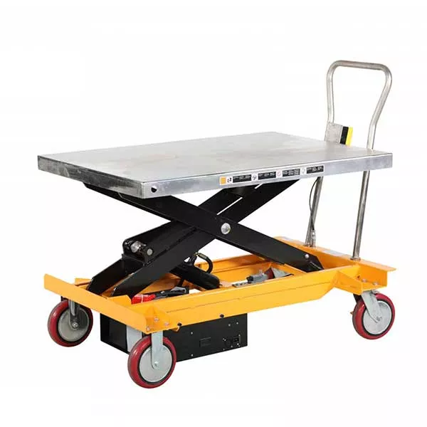 t1 Halbelektrischer Hubtisch 1T – Europalette – Max. Hubhöhe 1220 mm – Bild 1