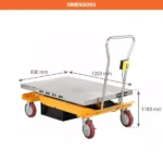 Halbelektrischer Hubtisch 1T – Europalette – Max. Hubhöhe 1220 mm – Bild 2