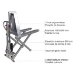 Manueller Hochhubwagen galvanisiert – Max. Tragfähigkeit 1000 kg – Bild 3