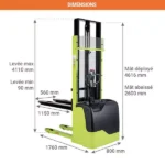 Elektrischer Stapler – Max. Hubhöhe 4110 mm – Max. Tragfähigkeit 1200 kg – Bild 2
