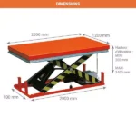 Elektrischer Hubtisch – Plattform 2000×1200 mm – Max. Tragfähigkeit 4000 kg – Bild 2