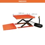 Extra-Flachhubtisch – Plattform 1600×1000 mm – Max. Tragfähigkeit 1500 kg – Bild 2