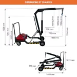 Mobile Hebearm – Max. Hubhöhe 2380 mm – Max. Tragfähigkeit 200 kg – Bild 2