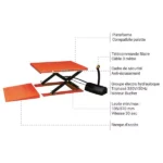 Extra-Flachhubtisch – Plattform 1600×1000 mm – Max. Tragfähigkeit 1500 kg – Bild 3