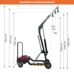 Mobile Hebearm – Max. Hubhöhe 2380 mm – Max. Tragfähigkeit 200 kg – Bild 3