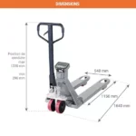 Manueller Wiegehubwagen – Gabeln 1150×540 mm – Max. Tragfähigkeit 2000 kg – Bild 2