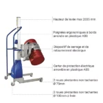 Halbelektrischer Fasswender-Stapler – Max. Hubhöhe 2035 mm – Max. Tragfähigkeit 150 kg – Bild 3