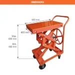 Manueller Kurbelhubtisch – Max. Hubhöhe 800 mm – Max. Tragfähigkeit 100 kg – Bild 2