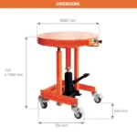Hubtisch mit Drehtisch – Max. Hubhöhe 1060 mm – Max. Tragfähigkeit 200 kg – Bild 2