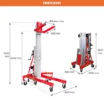 Manueller Hochhubstapler – Hubhöhe 5,00 m – Max. Tragfähigkeit 300 kg – Bild 2