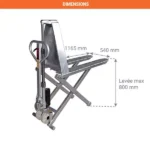 Manueller Hochhubwagen galvanisiert – Max. Tragfähigkeit 1000 kg – Bild 2